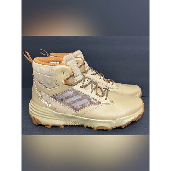 adidas Terrex Unity Leather Mid Rain.RDY Beige Tone Ecru Tint Mens 14 GZ3969 ? main image 9